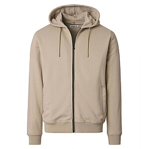 Redmond | Sweat Jacke mit Kapuze | Elastische Baumwolle | Beige
