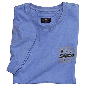 Rundhals T Shirt Farbe pazifik