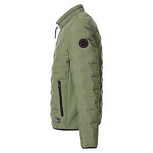 CasaModa | Hybridjacke im Material-Mix | Schilf