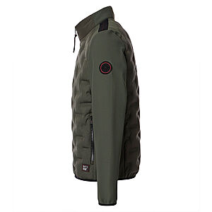 Casa Moda | Steppjacke im Material-Mix | Stepp mit Softshell | Oliv