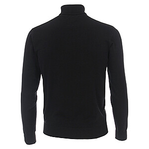 Redmond | Rollkragen-Pullover | Reine Baumwolle extra weich | Schwarz