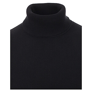 Redmond | Rollkragen-Pullover | Reine Baumwolle extra weich | Schwarz