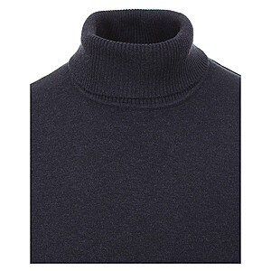 Redmond | Rollkragen-Pullover | Reine Baumwolle extra weich | Blau Melange