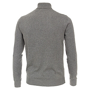 Redmond | Rollkragen-Pullover | Reine Baumwolle extra weich | Silbergrau