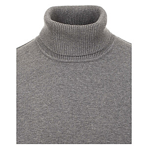 Redmond | Rollkragen-Pullover | Reine Baumwolle extra weich | Silbergrau