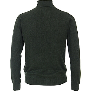 Redmond | Rollkragen-Pullover | Reine Baumwolle extra weich | Moosgrn