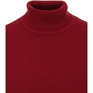 Redmond | Rollkragen-Pullover | Reine Baumwolle extra weich | Rot Melange