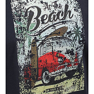 Redmond | T-Shirt | Rundhals | Baumwolle | Print Motiv | Dunkelblau