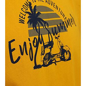 Redmond | T-Shirt | Rundhals | Baumwolle | Print Motiv | Gelb