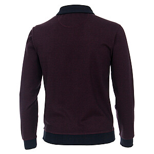 Casa Moda | Sweat Shirt | Troyer Kragen | Baumwolle | Burgund