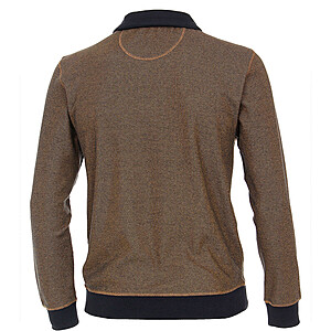 Casa Moda | Sweat Shirt | Troyer Kragen | Baumwolle | Ocker