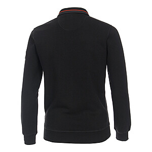 Casa Moda | Sweat-Shirt | Troyer-Kragen | Pflegeleicht | Schwarz