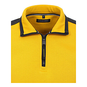 Casa Moda | Sweat-Shirt | Troyer-Kragen | Pflegeleicht | Gelb