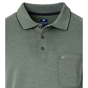 Redmond | Langarm Jersey Polo | Easy Care | Grn