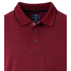 Redmond | Langarm Jersey Polo | Easy Care | Rot