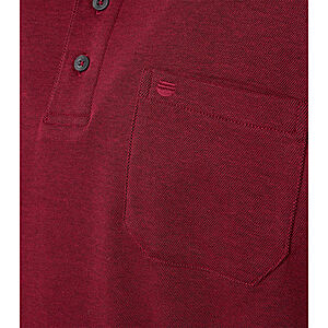 Redmond | Langarm Jersey Polo | Easy Care | Rot