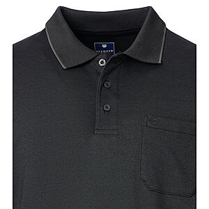 Redmond | Langarm Jersey Polo | Easy Care | Anthrazit