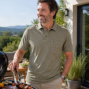 Redmond | Polo Shirt | Easy Care | Wash & Wear | Mit Brusttasche | Oliv