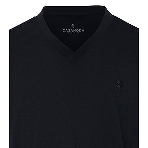 Casa Moda | T Shirt Doppelpack V Ausschnitt | Farbe schwarz