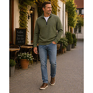 CasaModa | Sweat-Troyer | Pflegeleicht | Salbei