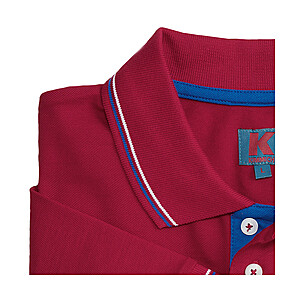 Kimmich | Elastisches Polohemd Piqu mit Knopfleiste | Farbe bordeaux