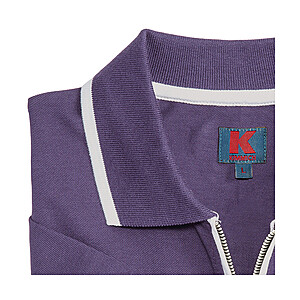 Kimmich | Elastisches Polohemd Piqu mit Zipper | Farbe aubergine