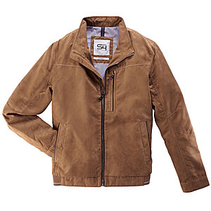 S4 | Leichtblouson aus Mikrovelour | Cognac