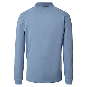 CasaModa | Langarm Polohemd mit Brusttasche, pflegeleicht | Hellblau