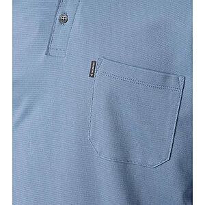 CasaModa | Langarm Polohemd mit Brusttasche, pflegeleicht | Hellblau