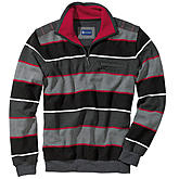   Bügelfreies Jacquard-Shirts | Farbe grau rot Streifen