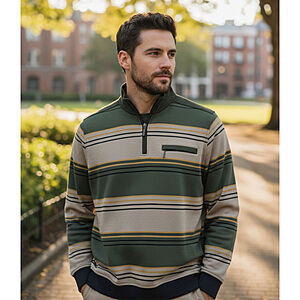 Navigazione | Sweat-Shirt | Pflegeleichte Baumwoll-Mischung | Oliv