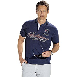 Kitaro | Geschmcktes Piqu Polohemd im Club Stil | Farbe marine