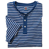 T-Shirt mit Knopfleiste | Serafino oder auch Henley | Baumwolle, Farbe royal