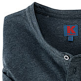 Kimmich | Henley-T-Shirt mit Knopfleiste | Pflegeleicht | Farbe marine