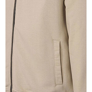 Redmond | Sweat Jacke mit Kapuze | Elastische Baumwolle | Beige