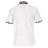 Casa Moda | Polo Shirt Knopfleiste |  Baumwolle mit modischem Druck | Weiß