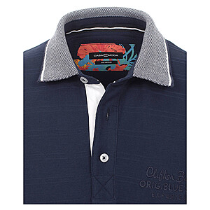 Casa Moda | Polo Shirt Knopfleiste |  Baumwolle mit modischem Druck | Marine