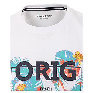 Casa Moda | T-Shirt pflegeleicht mit Druck | Wei