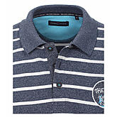 Casa Moda | Modernes Polo-Hemd | Baumwolle | Farbe marine mit Streifen