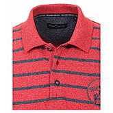 Casa Moda | Modernes Polo-Hemd | Baumwolle | Farbe rot mit Streifen