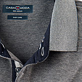 Casa Moda | Langarm Polohemd mit Brusttasche, pflegeleicht | Farbe blau