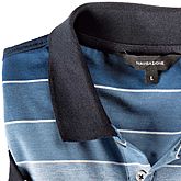 Navigazione | Polohemd mit Knopfleiste und elastischem Bund | Pflegeleicht und bügelfrei | Blau