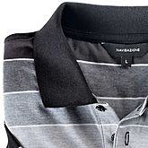 Navigazione | Polohemd mit Knopfleiste und elastischem Bund | Pflegeleicht und bügelfrei | Grau