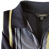 Navigazione | Polohemd mit Zipper und elastischem Bund | Bügelfrei und pflegeleicht | Marine