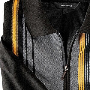 Navigazione | Polohemd mit Zipper und elastischem Bund | Bgelfrei und pflegeleicht | Grau