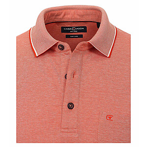 Casa Moda | Polohemd uni | Edles Melange-Garn | Farbe orange