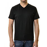  Ragman | T-Shirt Doppelpack, Baumwolle | V-Ausschnitt | Farbe schwarz