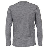 Casa Moda | Langarm T-Shirt | Henley-Kragen | Baumwolle | Graublau