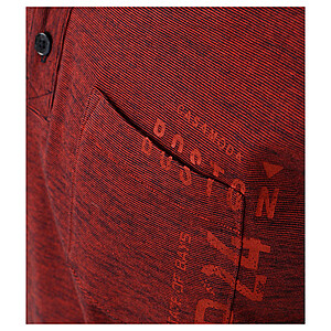 Casa Moda | Langarm T-Shirt | Henley-Kragen | Baumwolle | Rot