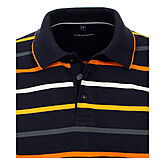 Casa Moda | Polo-Shirt mit Knopfleiste | Baumwolle Jersey | Marine Streifen
